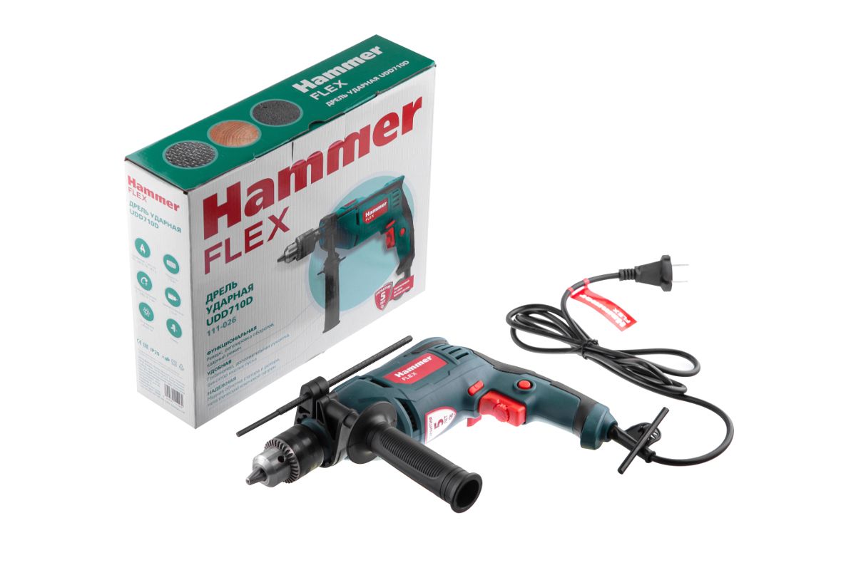 Дрель ударная HAMMER UDD710D-2